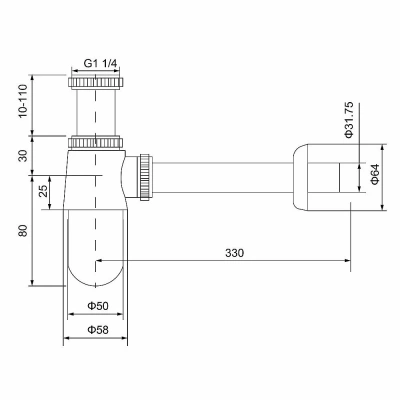 Сифон для раковины Timo 960/00L