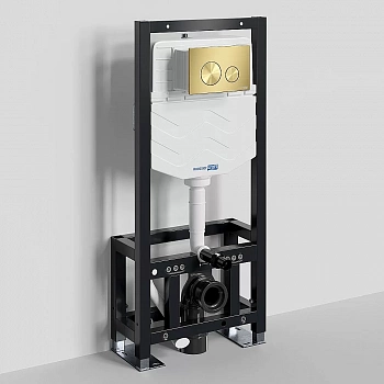 Инсталляция для унитаза WasserKraft Dill 61TLT.010.ME.MG02 с кнопкой матовое золото