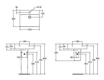 Раковина на полупьедестале Ideal Standard Connect E784401