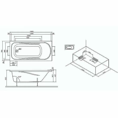 Ванна акриловая AM.PM Sense W75A-150-070W-KL 150х70