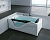 Ванна акриловая Gemy Glass Panel G9055 K 181x92 белая с гидромассажем