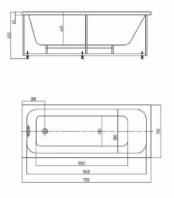 Ванна Aquatek Мия 175х70 MIY175-0000001 белая
