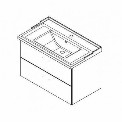 Тумба с раковиной Caprigo Brighton-L 60 Modern