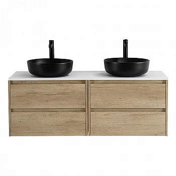Тумба с раковинами и столешницей BelBagno KRAFT 140 Rovere Nebrasca Nature
