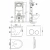 Унитаз подвесной Orange CI07-150W+APB100 безободковый, с крышкой микролифт, с инсталляцией, кнопка хром