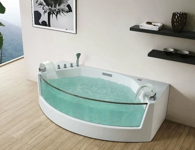 Ванна акриловая Gemy Glass Panel G9079 200х105 белая
