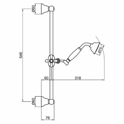 Душевой гарнитур Webert Comfort AC0384065