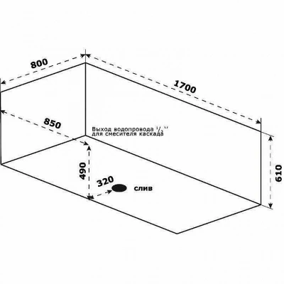 Ванна BAS Венеция 170x80 белый