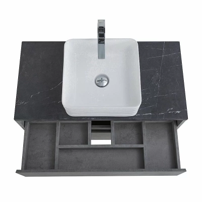 Тумба с раковиной и столешницей BelBagno KRAFT 80 Cemento Grigio