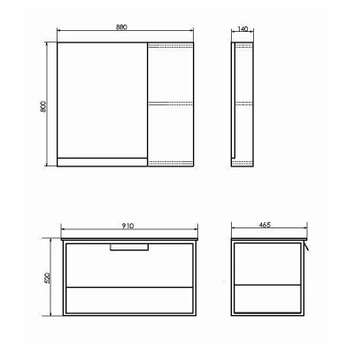 Тумба с раковиной Comforty Бонн 00-00001937 90 дуб темный