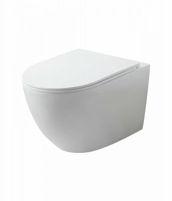 Унитаз подвесной с инсталляцией Agger ATI07150+APB200 белый, с крышкой микролифт, безободковый, слив-торнадо, с кнопкой хром