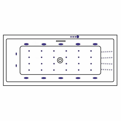 Ванна акриловая EXCELLENT Heaven Slim NANO WAEX.HEV17S.NANO.CR 170x75 белая с гидромассажем