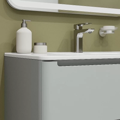 Тумба с раковиной Iddis Edifice 80 EDI80L0I95K светло-серая
