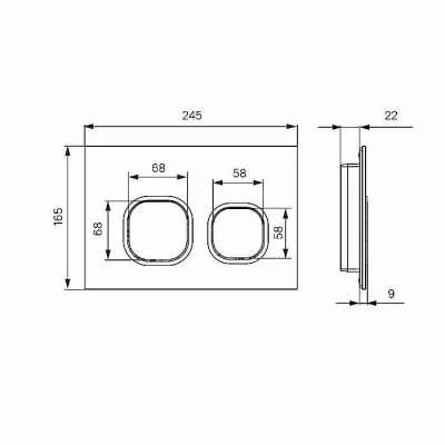 Кнопка для инсталляции IDDIS Uniglass 001 UNG01BCi77