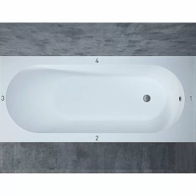 Ванна Salini Ornella Axis 170х75 103523M белая матовая