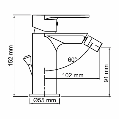 Смеситель для биде WasserKRAFT Mindel 8506 белый
