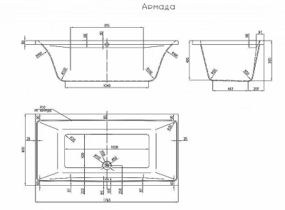 Акриловая ванна Aquatika Армада Standart 180x90