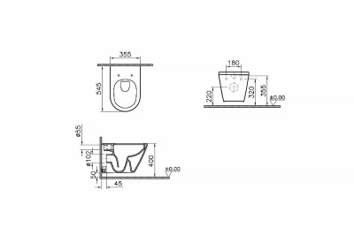 Унитаз Vitra INTEGRA ROUND 7041B003-0075 безободковый, белый