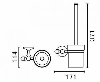 Щетка для унитаза Art&Max Antic Crystal AM-2681SJ-DO золото