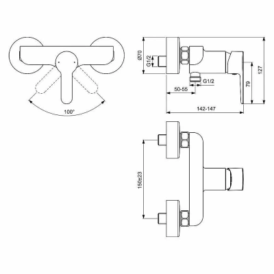 Смеситель для душа Ideal Standard Sesia BC207AA