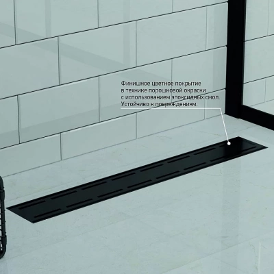 Душевой лоток PAINI Line CH750LC 75 черный матовый