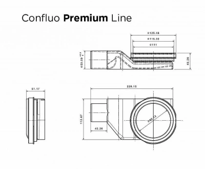 Душевой трап Pestan Confluo Premium Line White Glass 950