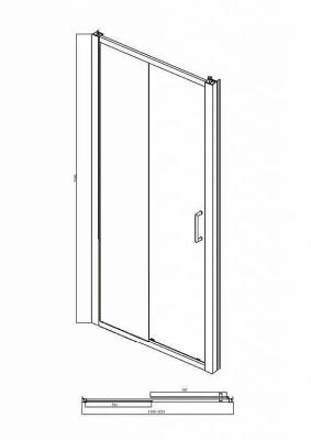 Душевая дверь Bravat LINE BD120.4101A