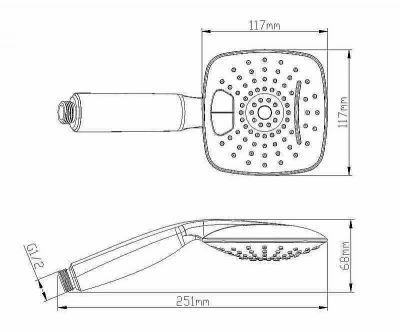 Душевая лейка D&K DC1101501