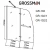 Шторка для ванны Grossman GR-102/2 110 прозрачная/хром