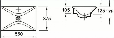 Раковина Jacob Delafon REVE 55 E4819-00 белая