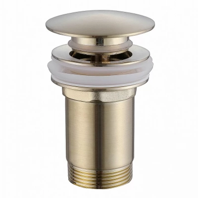 Донный клапан с переливом Abber Bequem AF0009G золото матовое