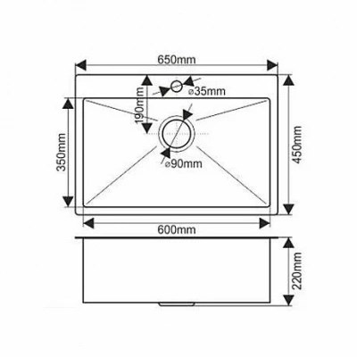 Мойка кухонная Melana ProfLine D6545HB графит