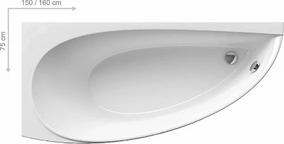 Ванна акриловая Ravak Avocado 150х75