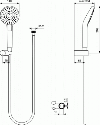 Душевой гарнитур Ideal Standard Ideal Evo B2239AA