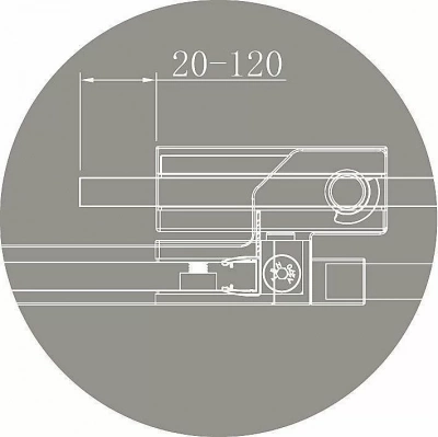 Душевой уголок Cezares Slider AH-1 80х70 GRIGIO Cr