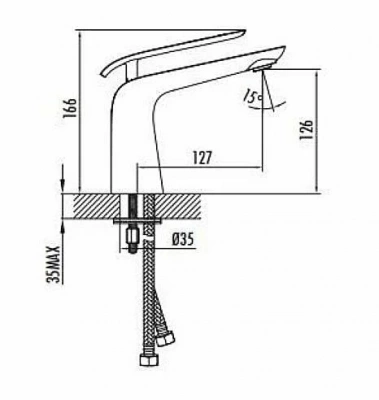 Смеситель для раковины Creavit BLOOM BL1511-B