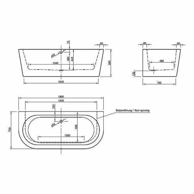 Акриловая ванна Knief Wall 180х80 0100-277-06 белая
