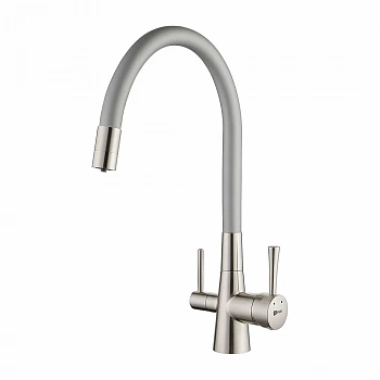 Смеситель для кухни Lemark Comfort LM3075BN-Silver никель/серебро