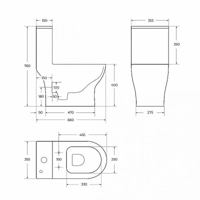 Унитаз-моноблок BelBagno NEON BB8617CPR-MN/SC белый, с крышкой микролифт, безободковый