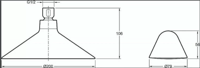 Верхний душ Jacob Delafon MOXIE E99105-CP