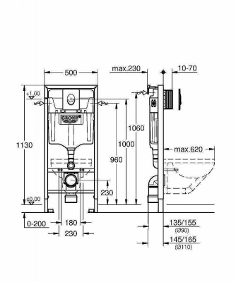 Инсталляция для унитаза Grohe Rapid SL 38721001