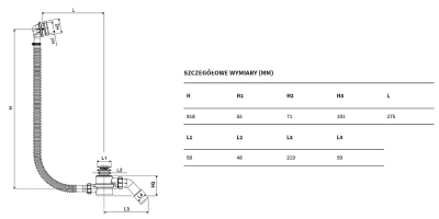 Слив-перелив Excellent Moli ARIN.3210CB медь
