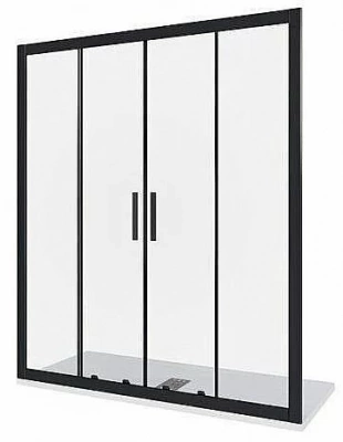 Душевая дверь Good Door COFE WTW-TD-160-C-B стекло прозрачное/профиль черный