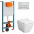 Унитаз подвесной Vitra Integra Square 9856B003-7207 безободковый с инсталляцией, с крышкой микролифт