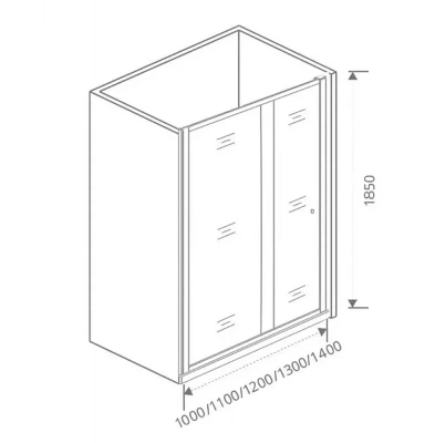 Душевая дверь Good Door LIRA WTW-130-C-CH стекло прозрачное/профиль хром