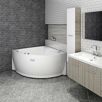 Акриловая ванна Vannesa Альтея 125х125 с г/м Классик