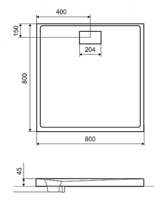 Душевой поддон Excellent ZERO 80x80