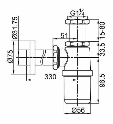 Сифон для раковины Veragio Sbortis VR.SBR-8113.BR