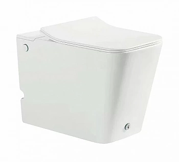 Унитаз SantiLine SL-5033 безободковый, с крышкой микролифт, импульсный смыв