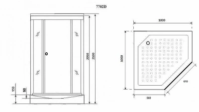 Душевая кабина Niagara Luxe NG-7702DG 100x100